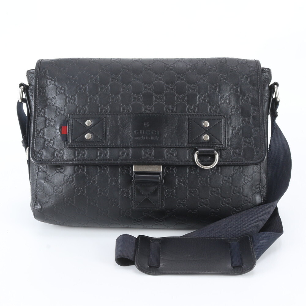 Gucci Guccissima 246067 Leather Shoulder Bag Messenger Business Tote for Men